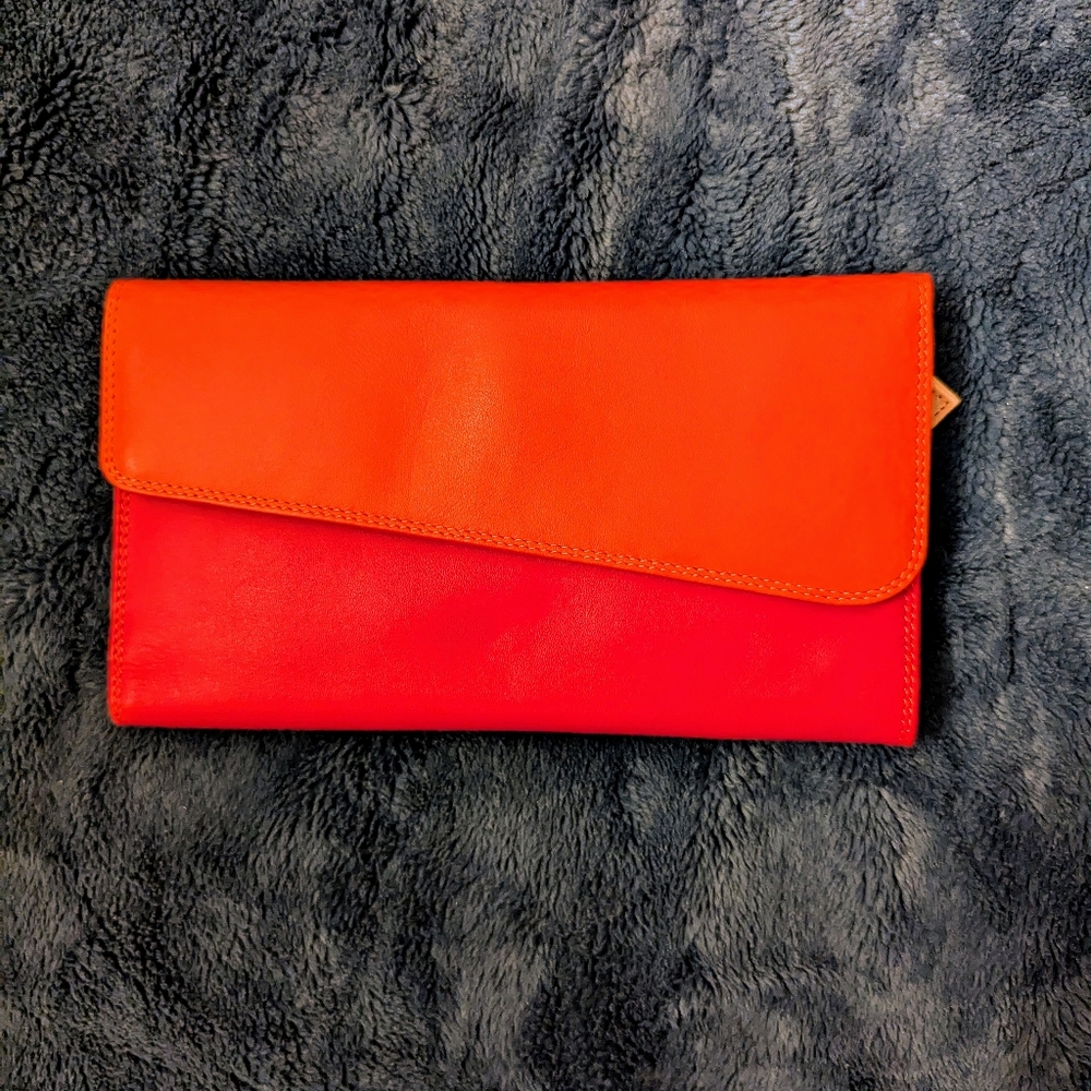 NWOT MyWalit Leather Foldover Snap Close Card ID Holder Wallet
